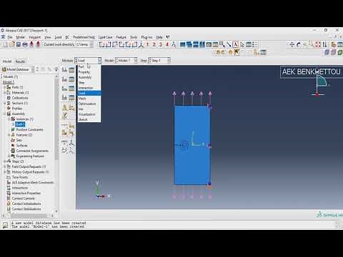 Abaqus failure tutorial #1: Stress Intensity Factor for 2D shell plate with longitudinal Crack.