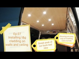How to Tongue & groove cladding campervan on walls & ceiling #vanlife #vanbuild #camper #howto
