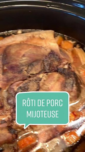 Recette de rôti de porc à la mijoteuse