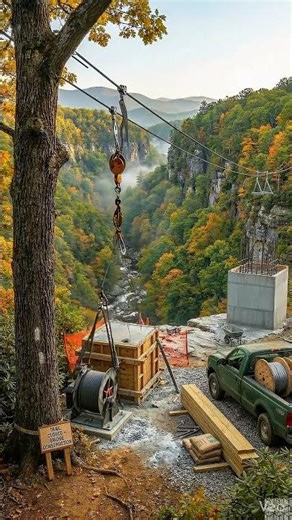 Building a Suspension Bridge Across a Mountain Canyon — Start to Finish