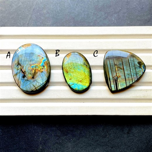 Big Finland SPECTROLITE LABRADORITE Cabochon Loose Gemstone, AAA+ Spectrolite Labradorite for Handmade Jewelry and Wire Wrap - 34139-34141 - Etsy