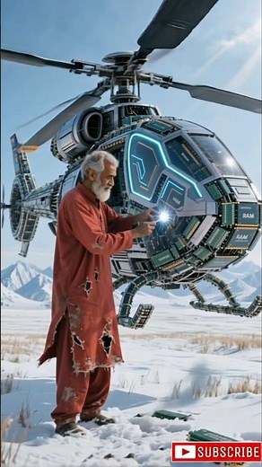 Grandfather Creates Magical Helicopter Surprise for Cute Baby 🚁🎁 #ai #cutebaby #kindness