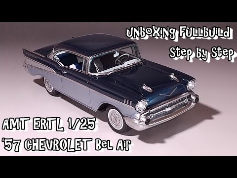 unboxing fullbuild AMT ERTL 1/25 ’57 CHEVROLET BEL AIR Scale Car Plastic Model