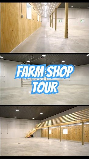 Farm Shop Pole Barn Tour | Interior & Features #polebarn #farmshop #construction #farm #shorts