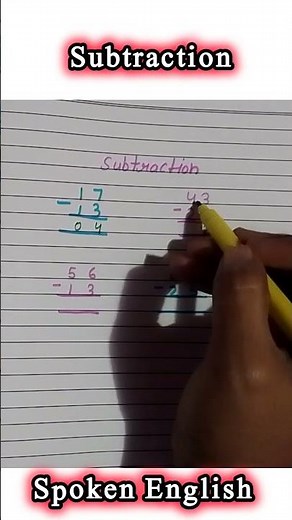 SUBTRACTION #math#worksheet #solved #shorts