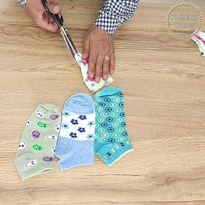 15K views · 90 reactions | 2 SUPER PRACTICAL RECYCLES WITH SOCKS | Knitting Hobby | Facebook