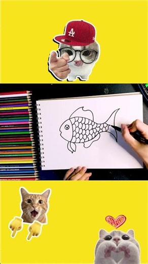 🐟 Cách Vẽ Con Cá Dễ Thương Cho Bé | How to Draw a Cute Fish for Kids #shorts