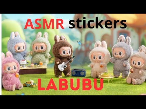 ASMR world stickers Labubu👻 House | Pink room🌸 | part 1