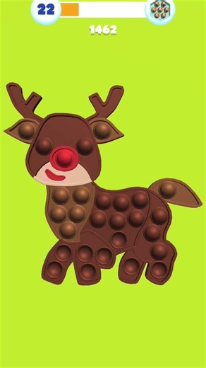 Satisfying Reindeer Pop It! 🦌✨#shorts #popit #asmr