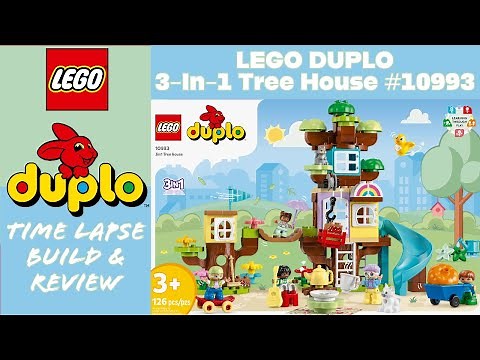 LEGO DUPLO 3-In-1 Tree House #10993 Time Lapse Build & Review #lego #legoduplo #legoduploworld