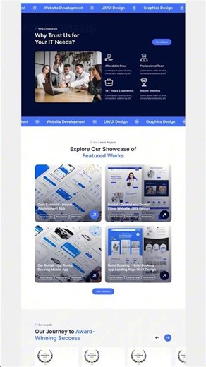 💻 IT Service & Technology Website UI/UX Design | Figma | Modern Web Design