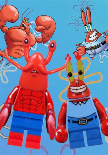 Larry the Lobster LEGO Minifigure #LarryTheLobster #lego #customlego #greenscreen @SpongeBob #spongebobsquarepants