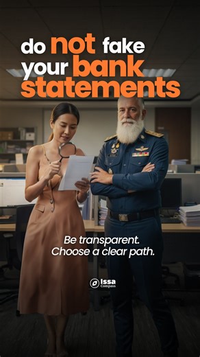 Many people underestimate how serious this is ↓ Using fake or altered documents for a visa application is illegal and can lead to severe consequences. These may include visa refusal, financial penalties, long-term immigration issues, and in extreme cases, detention. It’s important to understand that immigration officers don’t just review documents: they analyze them! Inconsistencies and irregularities are often easy to detect, especially when it comes to sensitive documents such as bank statemen