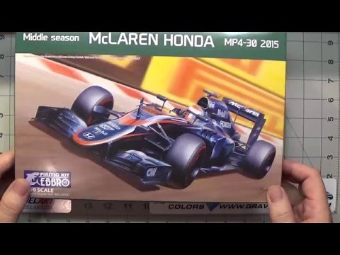 McLaren Honda MP4-30 Ebbro Scale model kit build up video Part1.