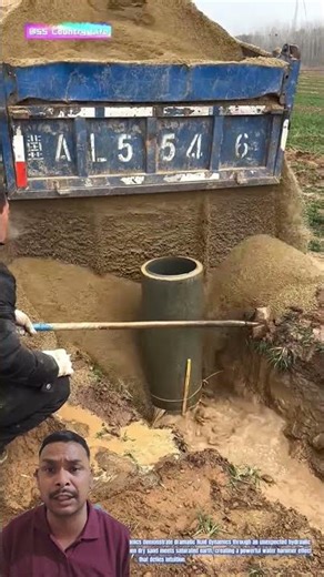Amazing Groundwater Pressure Experiment at Construction Site #shortsfeed #shorts #trending