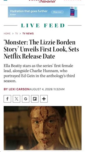 First look of Monster: The Lizzie Borden Story!!! #monster #netflix #lizzieborden #horror #crime