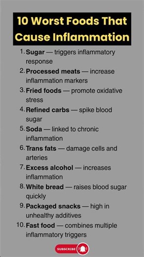 10 Worst Foods That Cause Inflammation