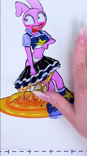 INCREDIBOX SPRUNKI OREN Sees PINKI’s Secret Scene 👀💖 | Sticker Book ASMR #shorts
