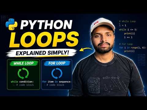 Python Loops Complete Tutorial in Hindi | For, While, Range, Zip, Enumerate, Break, Continue