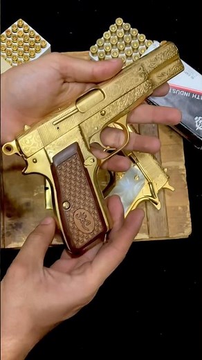 Colt 1911 vs Browning Hi-Power Golden Engraved Pistols : Which Would You Choose?!