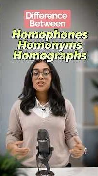 Homophones VS Homonyms VS Homographs - English Pronunciation Confusion Cleared in 60 Seconds! Ananya