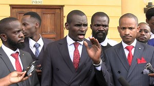 Lawyer Wambui Cautions Police Officers Against Being Used to Settle Political Scores Outside Milimani Law Courts, Lawyer Shadrack Wambui, speaking alongside other defence counsel, celebrated the acquittal of Nuru Okanga. He highlighted that the charges against Okanga were false and unproven, noting that Okanga spent 21 days in police custody during the investigation. Wambui emphasized the misuse of public resources in pursuing politically motivated cases and announced plans to sue the state for 
