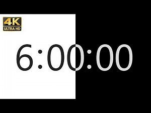 6 Hour ( 360 Minute ) Countdown Timer | Visual Background Inversion Alarm in 4K