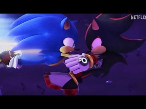 Sonic and shadow Fighting + chase scene (sonic prime season 2)