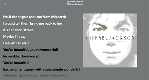 Michael Jackson: Heaven Can Wait Lyrics