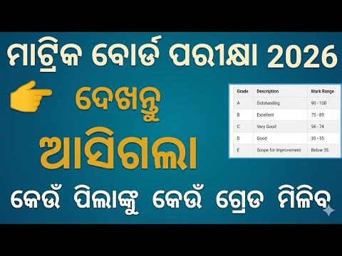 Matric Result 2026 Grading System Full Explained 🔥 | A to E Grade Meaning | Odisha 10th Board