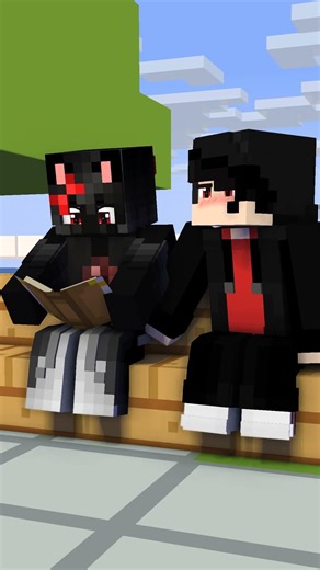 Giving A Friend A Kiss (Zuy Ender Girl & Zuy Noob) | Minecraft Animation (Mine-Imator)