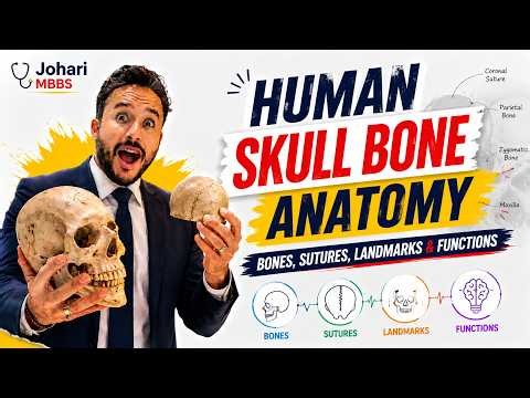 Human Skull Bone Anatomy | Bones, Sutures, Landmarks & Functions of Skull Bone | Johari MBBS