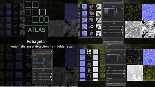 複数の葉や草のPBRテクスチャを自動配置してアトラス化できるBlender用アドオン「FoliageLab Atlas」｜3DCG最新情報サイト MODELING HAPPY