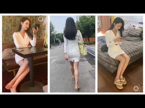 Beautiful female model 💓 white short dress p2 😍 #hhchannel #hhkhoedang #hhmodels