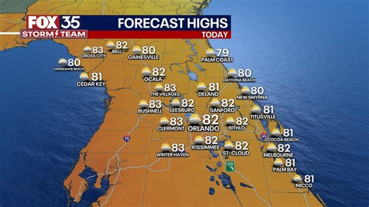 Orlando weather: Comfortable temperatures with a mix of sunshine and clouds