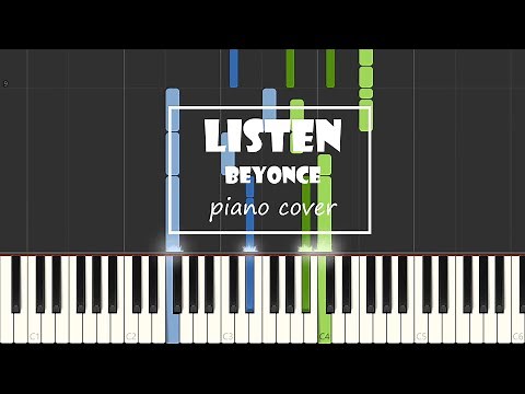 Beyonce "Listen" Piano Solo, Piano Tutorial, Free Sheet Music - Love Songs