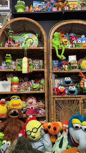 muppet room is as clean/organized as it’s going to get rn 😮‍💨 also I do watch movies while I clean and rn it’s Wayne’s world #muppets #themuppets #sesamestreet #collection #kermitthefrog