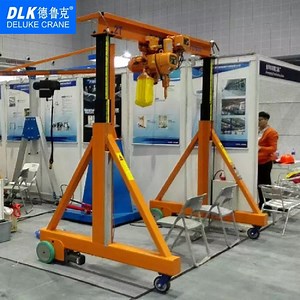 [Hot Item] Portable Gantry Crane 1t 2t 3t 5t Foldable Adjustable Single Girder Electric Hoist Mobile Travelling Gantry Crane