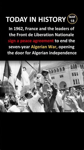 One Signature Ended 7 Years of War #algeria #history #independence