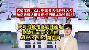 究极变态小众比赛，武责天化身哮天犬！虽然天哥这把很畜，但沟槽比哈特收汁！天哥没说错喜剧开始啦！刷波Tian哥辛苦啦！AL VS WBG第四局