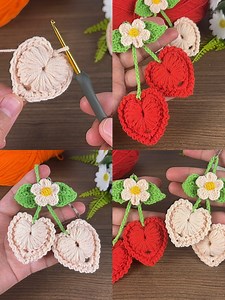 184K views · 2.9K reactions | Wow, you will love this three-dimensional heart keychain. I make 15 of them in 1 day and sell them for 35₺. | Knitting & Crochet World | Facebook