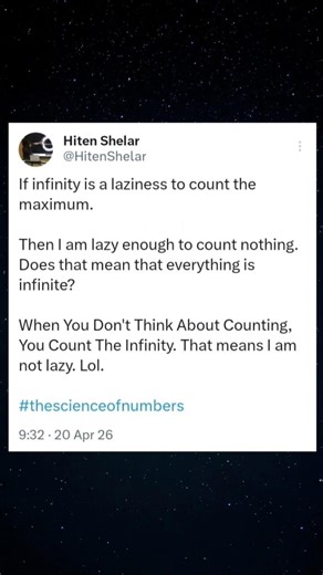 When do we count Infinity?