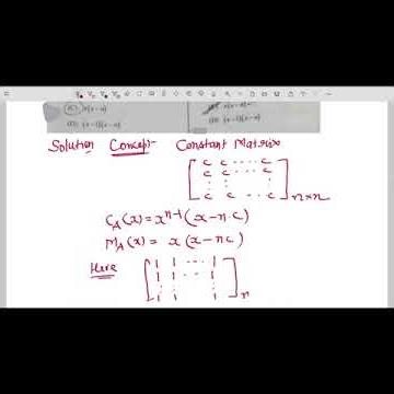 Minimal Polynomial of Constant Matrix