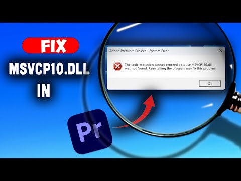 How to Fix MSVCP110.dll _ MSVCR110.dll was not found Error Adobe Premiere Pro Easy Guide.