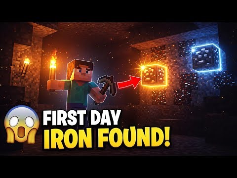 Minecraft Survival Beginner Guide 😱 Underground Base + First Iron & Coal Mining | Hindi Gameplay #1