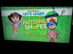 Opening To Nick Jr. Let's Learn Patterns And Shapes DVD 2006