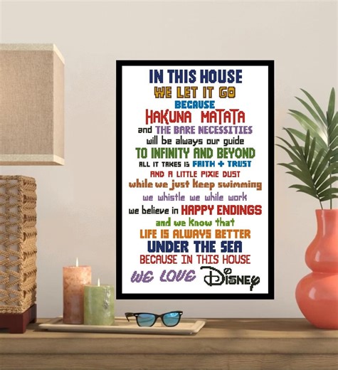 In This House - Disney Cross Stitch Pattern -333 - Etsy