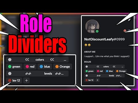 how to create role dividers on discord