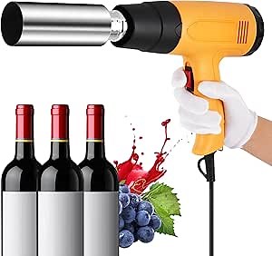 PVC Capsule Heat Shrinker Wine Capsule Sealing Machine Wine Bottle Wrap Machine 50mm Capsule Heat Shrinking Machine (110V)