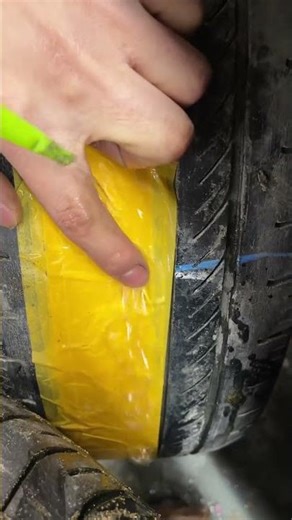 Flat tire emergency sealing rubber nails plug punctures fast ##CarRepairHack #TireRepair #DIY #fyp